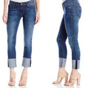 Hudson Muse Crop Skinny Jeans with 5” Cuff Sz 30